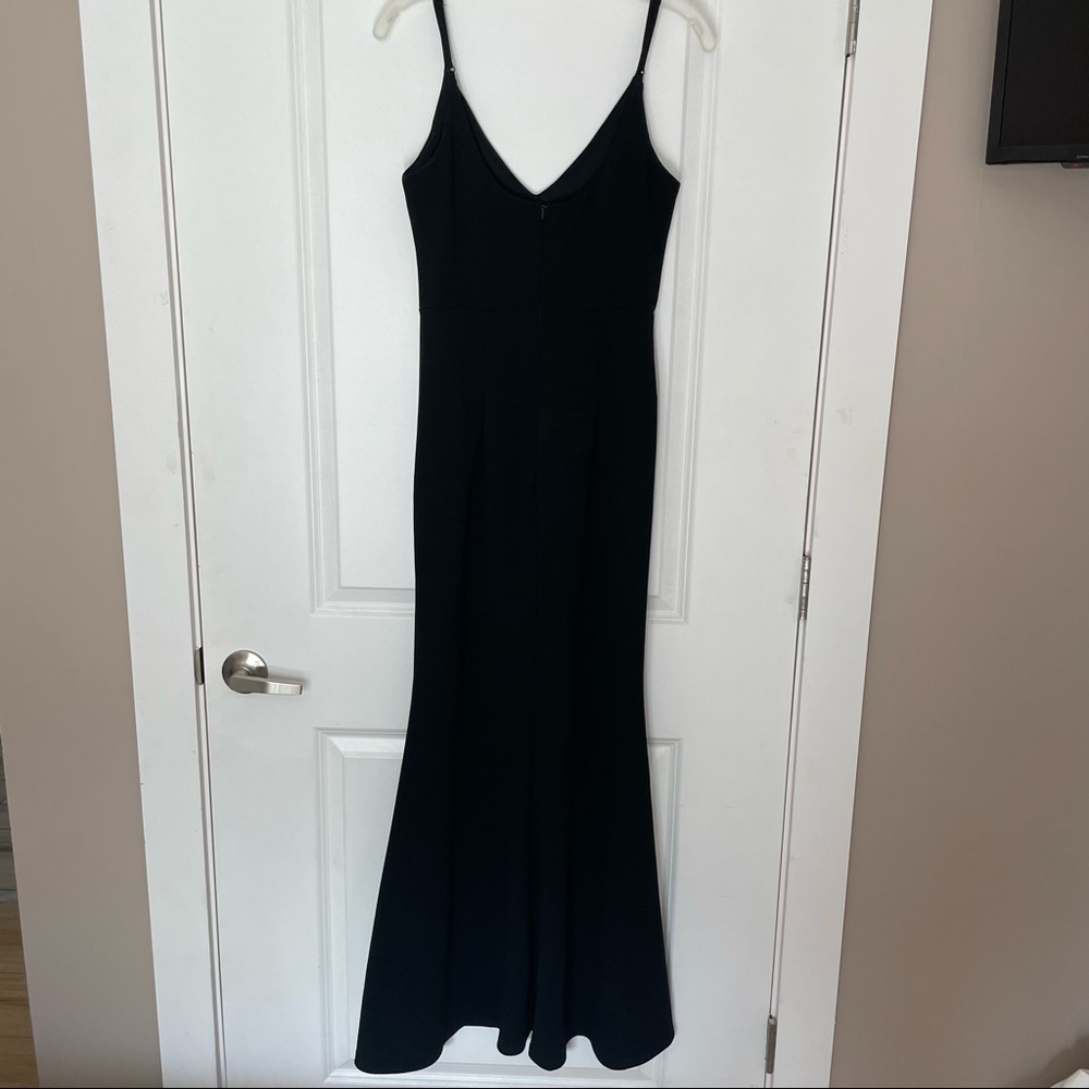 Black gown. A classic silhouette. Very comfortable fabric